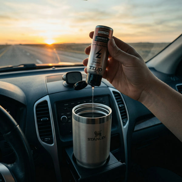 Drizz Energy Drops on a road trip