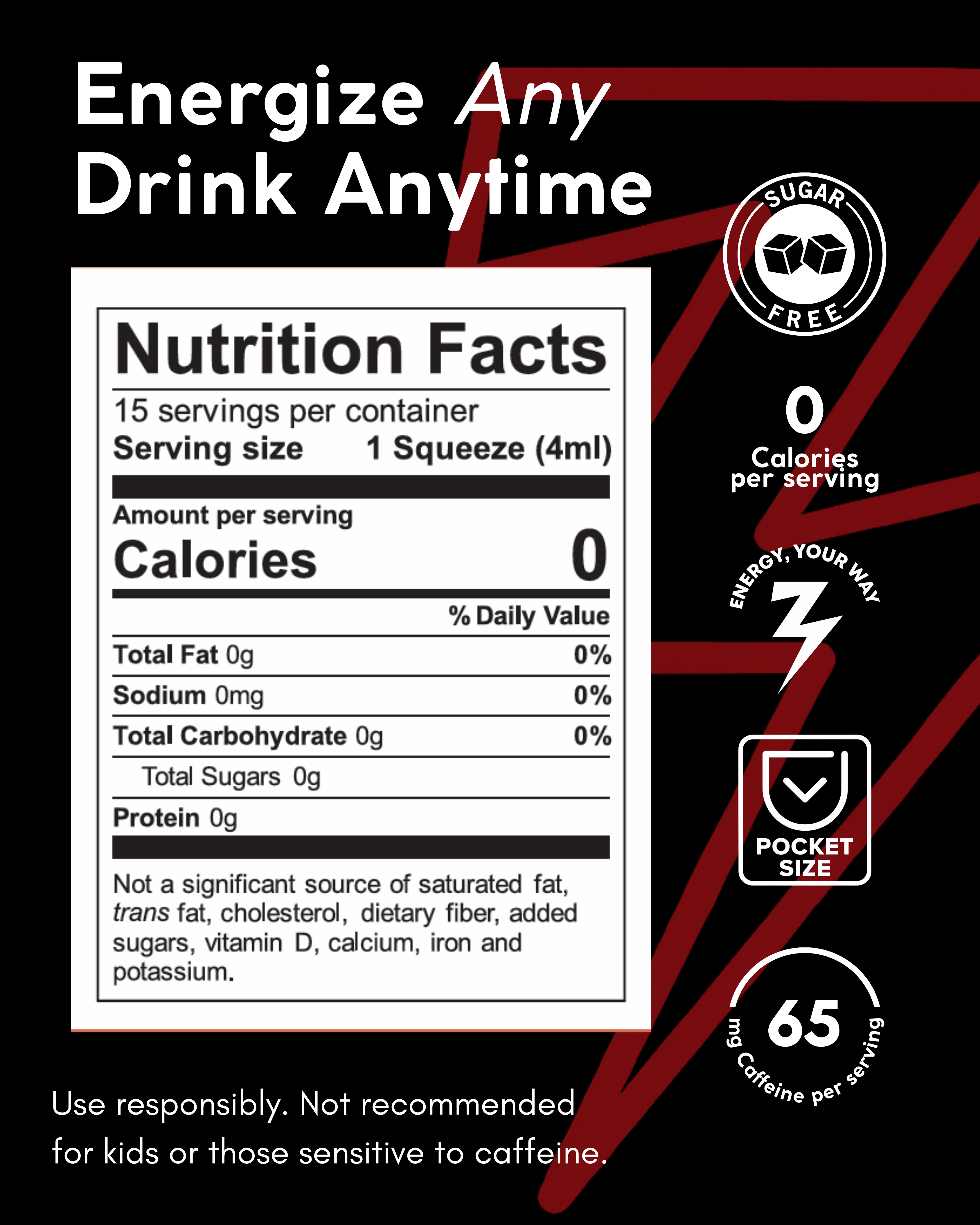 Drizz Energy Drops – Unflavored Liquid Energy, Sugar-Free with L-Theanine, Taurine, and Caffeine from Green Tea