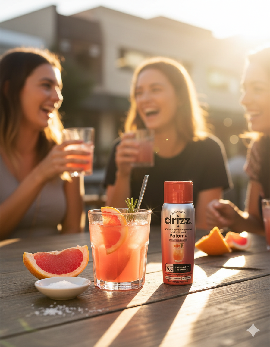 Paloma Grapefruit Cocktail Drops mixer, zero sugar & calorie, easy at-home recipe, mocktail, sugar free drizz Paloma