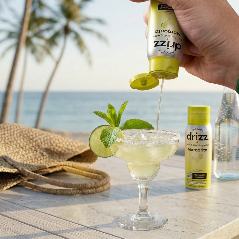 Mocktail with Drizz flavor drops