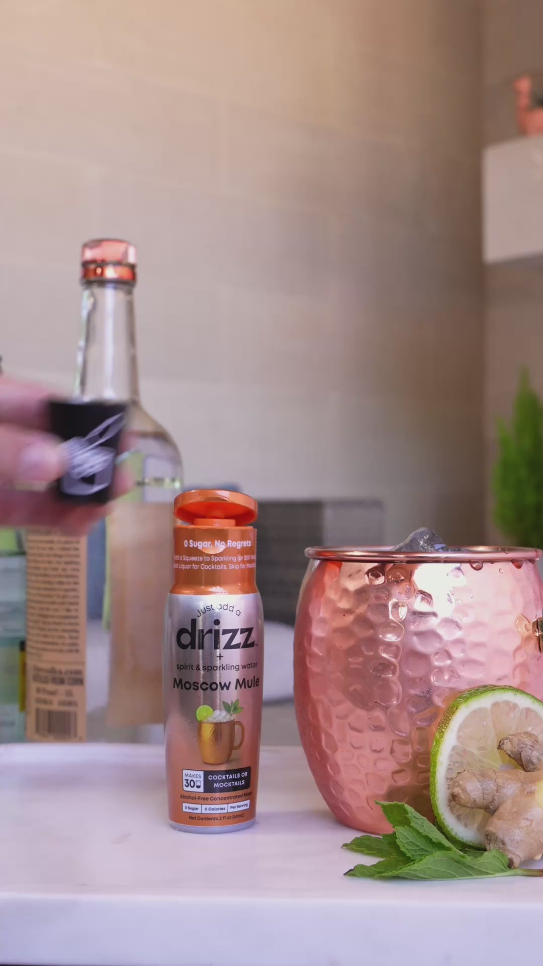 Moscow Mule Mixer Drops, Ginger Beer Alternative, 30 Drinks – Drizz